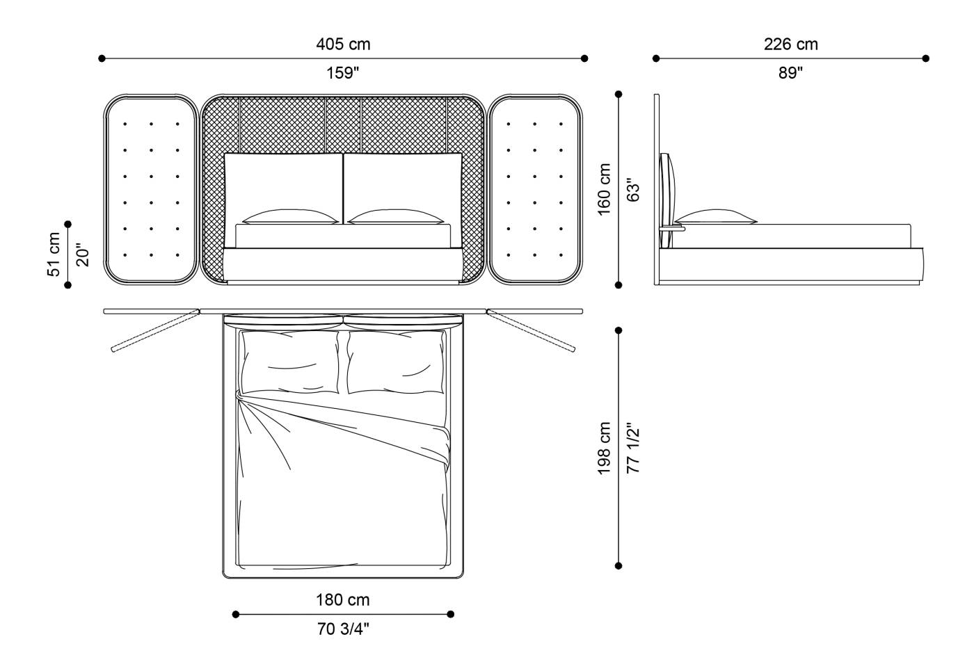 TIMGAD bed | ETRO Home Interiors